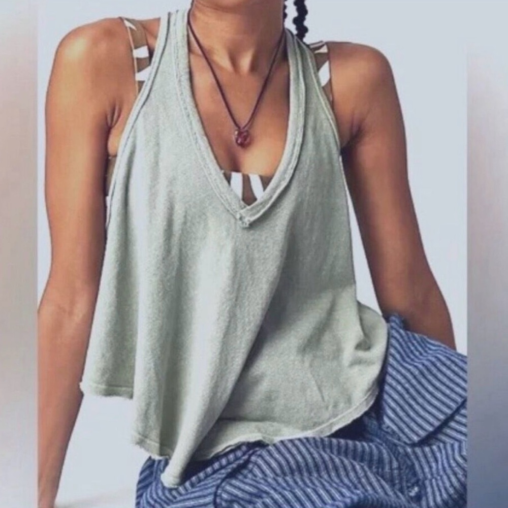 We The Free Karri Swing Tank Top – Sage Green | Size Medium